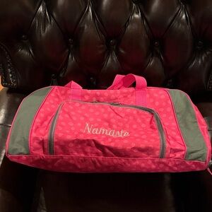 Thirty-One Pink Polka Dot duffle/gym bag